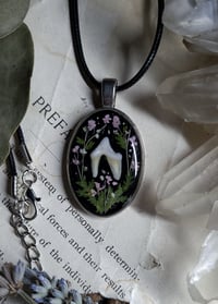Image 1 of Opossum Tooth and Floral Pendant