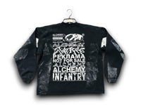 Image 2 of Sade black panther party NY war art dept screen print black/white sweatshirt