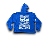 Image 2 of Los Angeles Dodgers city of angels 213 custom hand painted by Mezaneen Originals® royal blue hoodie