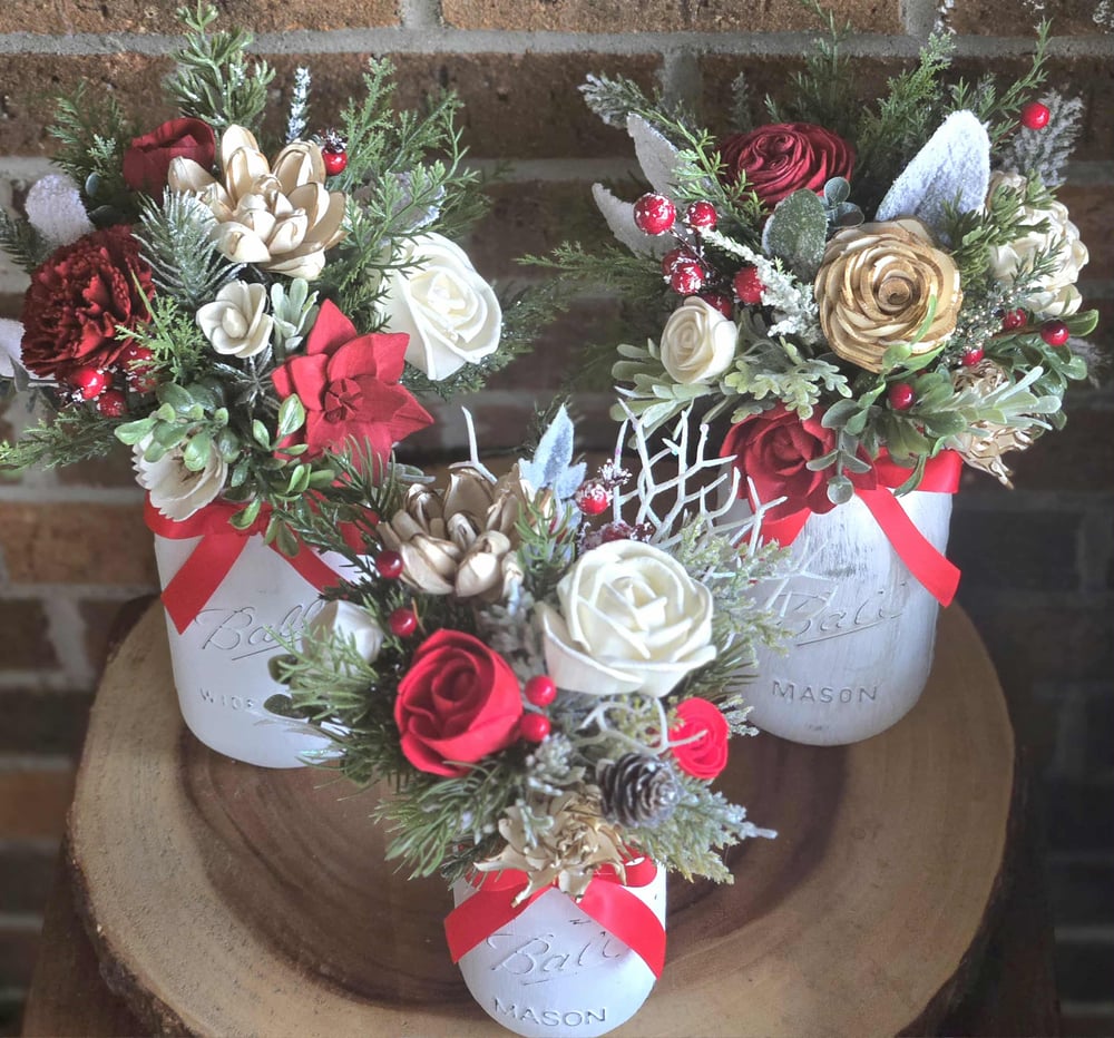 Image of Simply Classic Christmas Mason Arrangement