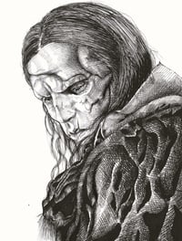 "The Creature" Frankenstein drawing print