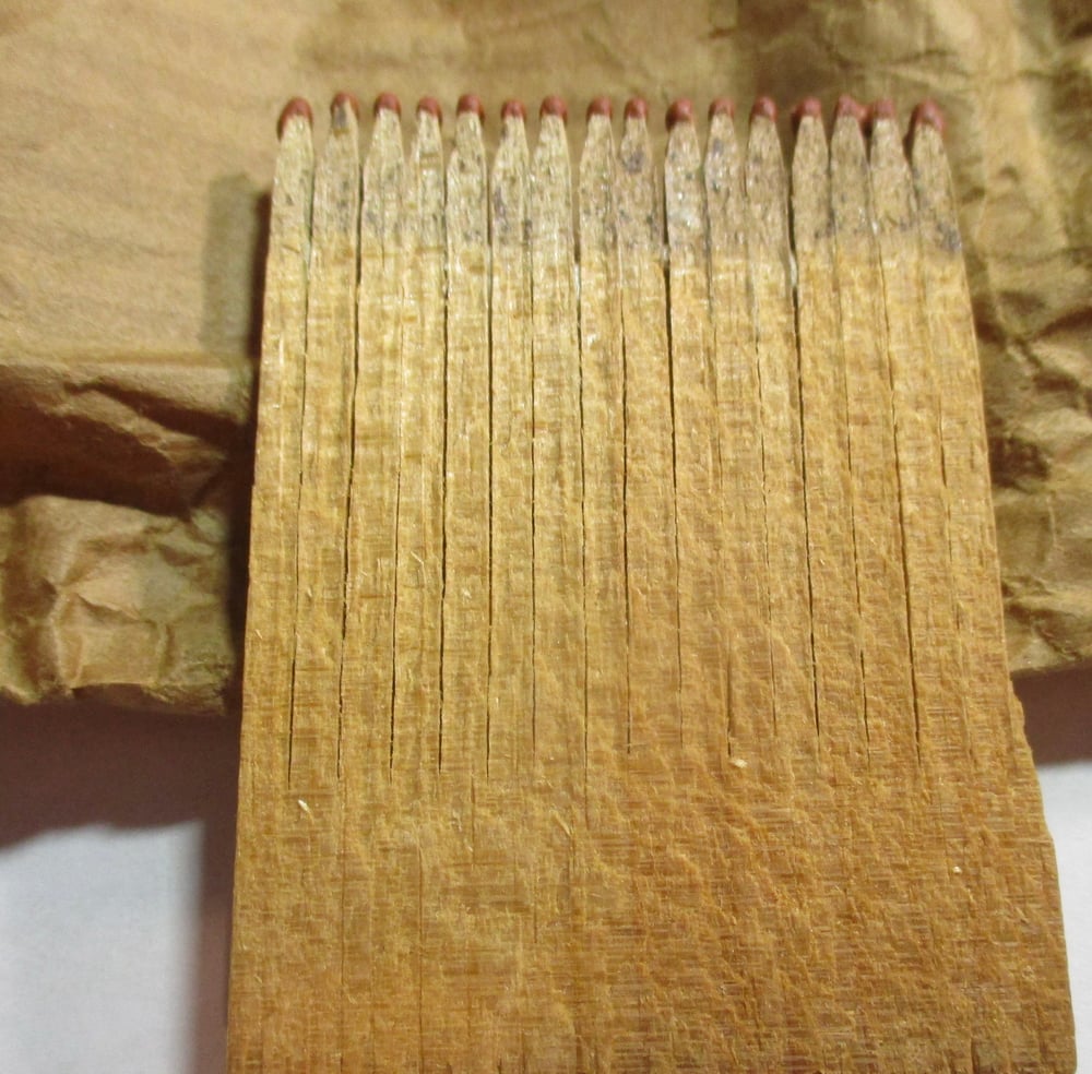 #114-CIVIL WAR SALE: VERY RARE ORIGINAL BAG & STACK OF 'LUCIFERS"--SHEETS OF WOODEN MATCHES
