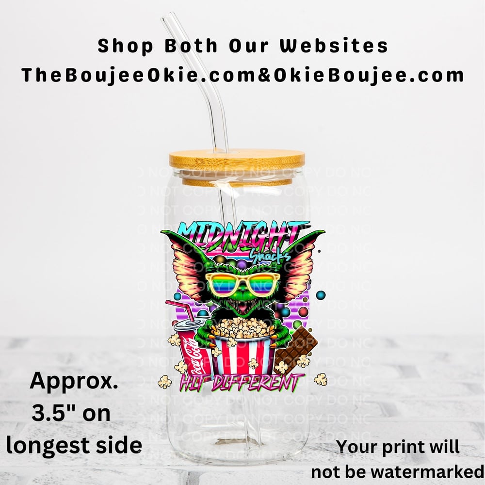 Image of Gremlin Snacks Uv Dtf Decal T7