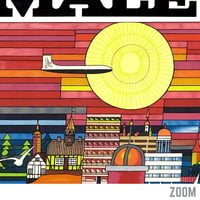 Image 2 of Fly Malév to Scandinavia Poster | Vintage Hungarian Airlines Art | Mate Andras 