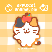 applecat enamel pin (PREORDER)