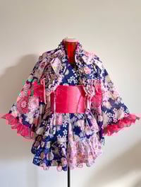 hanari memori - yukata dress, skirt and shrug set with obi 