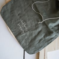 Image 2 of forest green bread bag