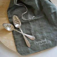 Image 1 of forest green bread bag