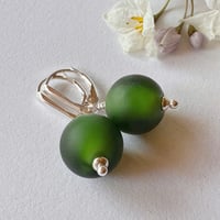 Image 3 of Sage Green Matt Earrings
