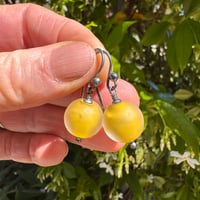 Image 5 of Matt Mustard Rounds Earrings