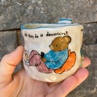 Image 2 of Teddy has anxiety Ceramic mug