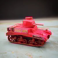 Image 5 of TANK GIRL ACTIONBOX CUSTOM DIECAST STEALTH TANK - with ORIGINAL PLAYMAT ART