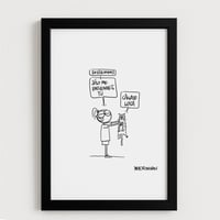 Image 1 of  Print firmado "Cállate loca" (versión gato)