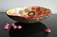 Image 6 of Handmade Christmas Paper Mache Bowl | Festive Decorative Bowl with Holiday Motifs