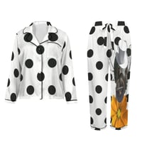 Image 1 of WHITE POLKA DOT PAJAMAS
