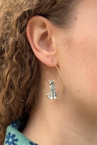 Image 2 of ORECCHINI PENDENTI LEOPARDO