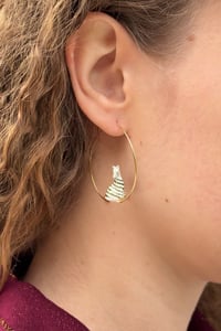 Image 2 of ORECCHINI PENDENTI ZEBRA