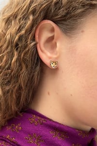 Image 2 of ORECCHINI TESTA LEOPARDO