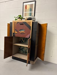 Image 4 of Art Deco Cocktail Bar Drinks Cabinet | Hand-Painted Geometric Design 
