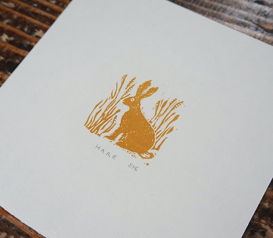 Image of Hare - Tiny Lino