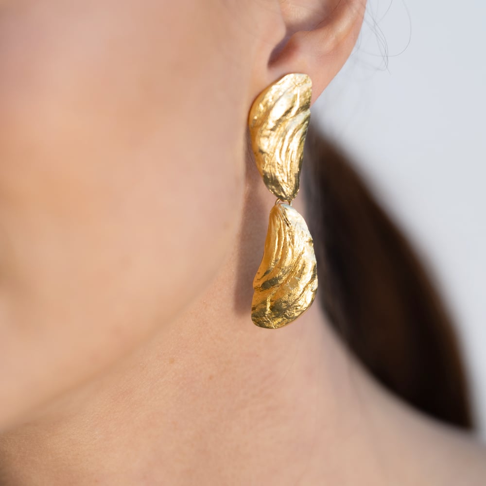 Image of Boucles d'oreilles Océane double