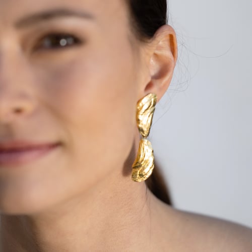 Image of Boucles d'oreilles Océane double