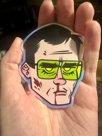 Image 3 of Herbert West 3” Glow in the Dark Holo Stickers