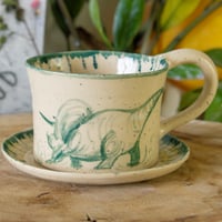 Image 1 of Dueling Dinos Mug and Dish
