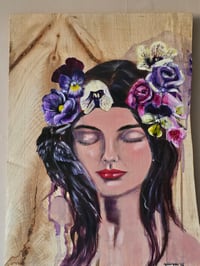 Image 2 of 'Intuition' oil & acrylic on sycamore.