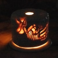 Image 1 of  Dueling Dinos Candle Holder