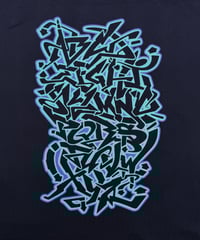 Image 5 of Blue Graffiti Alphabet - 100% Organic Cotton, Eco, Sustainable Tee Shirt