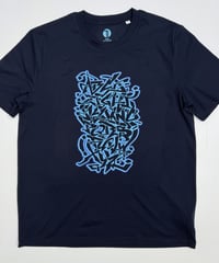 Image 2 of Blue Graffiti Alphabet - 100% Organic Cotton, Eco, Sustainable Tee Shirt