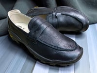 Image 1 of ZDA black leather sneaker penny loafer made in Slovakia 