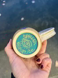 Image 4 of THREE OYSTERS MUG - COBALT + CREAM