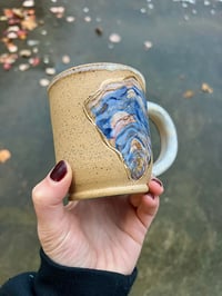 Image 3 of SINGLE OYSTER MUG - COBALT + CREAM