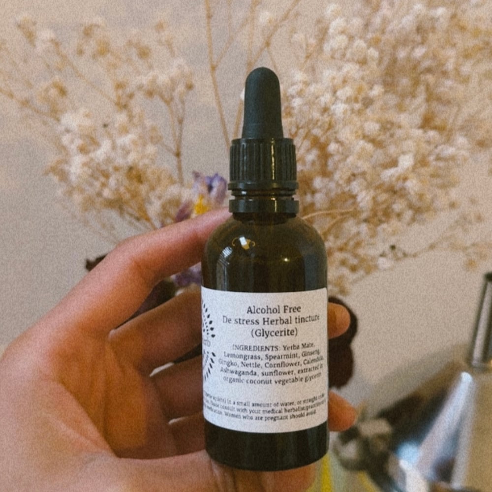 Image of Alcohol free De stress tincture (Glycerite) 