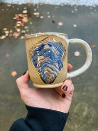 Image 1 of SINGLE OYSTER MUG - COBALT + CREAM