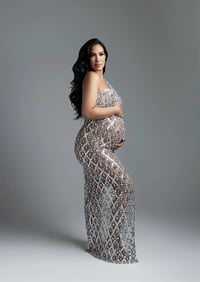 Image 3 of Vivi diamond gown