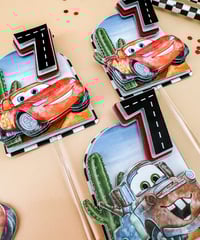 Image 1 of Cars Cupcake Toppers