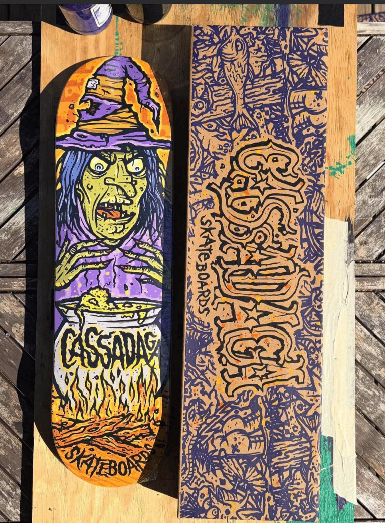 Cassadaga witch skateboard AP signed skateboard! Image 2