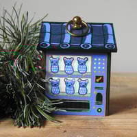 Image 2 of vending machine ornament (blue/ bears)