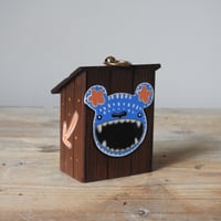 Image 4 of vending machine ornament (red/ kokeshi)