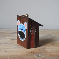 Image 5 of vending machine ornament (red/ kokeshi)