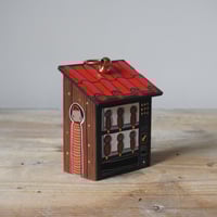 Image 6 of vending machine ornament (red/ kokeshi)