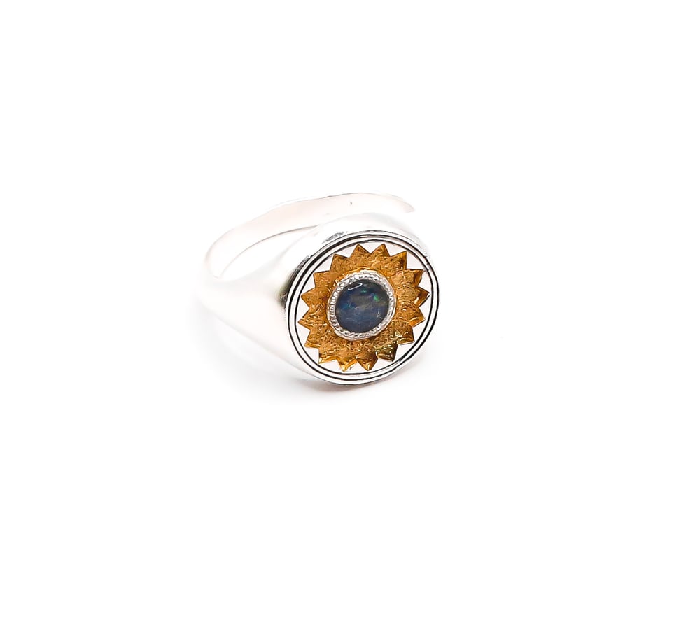 Image of Golden Opal Signet Ring