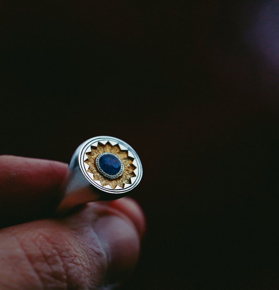 Image of Golden Opal Signet Ring