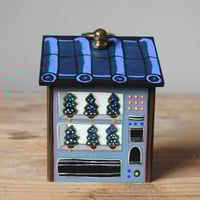 Image 2 of vending machine ornament (grey-blue/ trees)