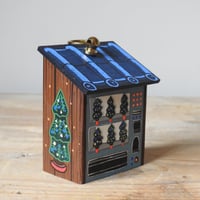 Image 5 of vending machine ornament (grey-blue/ trees)