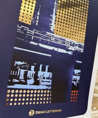 Image 3 of Train Skyline - A3 Gold Foil Print