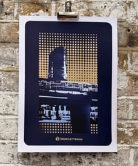 Image 1 of Train Skyline - A3 Gold Foil Print